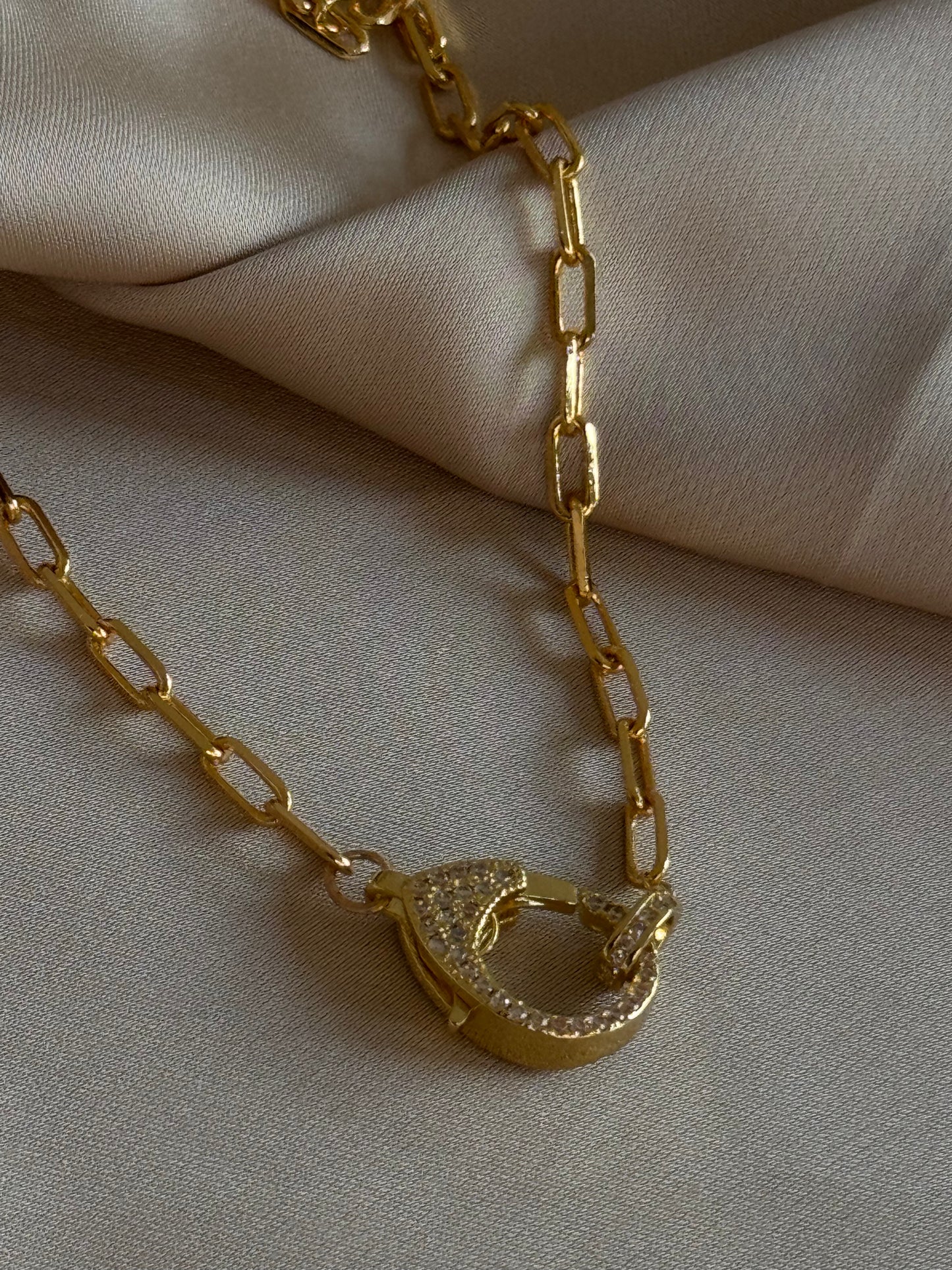 LARGE LOCK NECKLACE